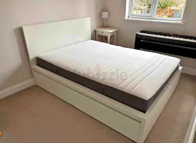 IKEA malam bed with mattress queen size