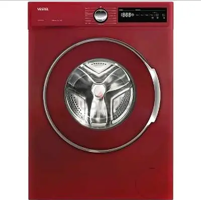 Front Load Washing Machine - Red, Good Working Condition