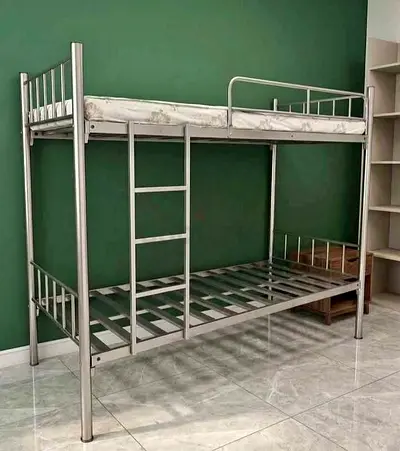 Metal Bunk Bed Frame with Ladder - Good Condition