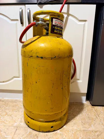 Used Yellow LPG Gas Cylinder with Hose