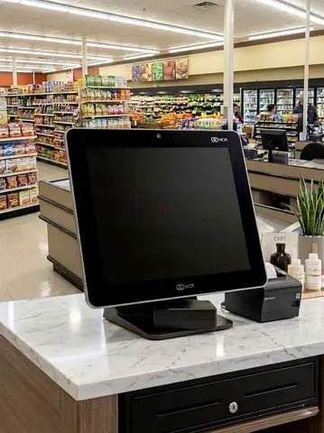 NCR (POS) Touchscreen Receipt Printer, cash box and life time software