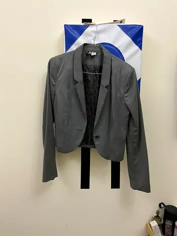 Grey Women's Tailored Blazer - Size M (Good Condition)