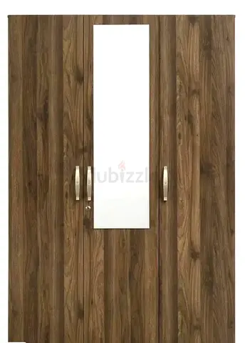 Modern 3 Door Wooden Wardrobe with Mirror