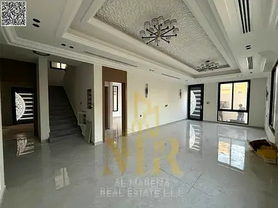 فيلا مميزة للبيع في الزاهية – عجمان | 6 غرف ماستر | طابقان وروف | مجلس وصالتان | شامل الكهرباء والمياه والمكيفات