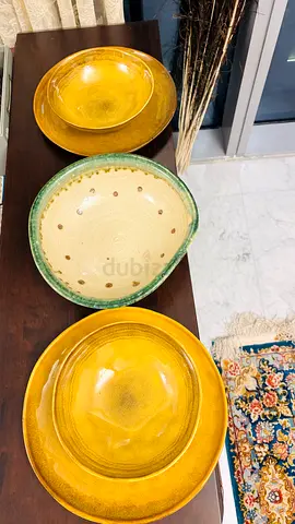 Set of 3 Decorative Ceramic Serving Bowls - Good Condition