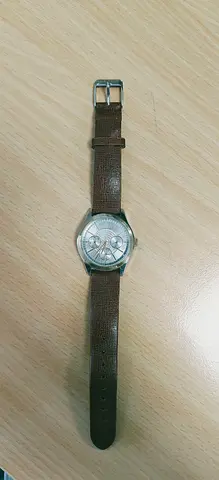 Stylish Classic Esprit Women's Quartz Watch – Genuine Brown Leather Strap
