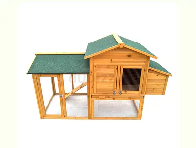 Large Outdoor Wooden Chicken Coop with Nesting Boxes and Run