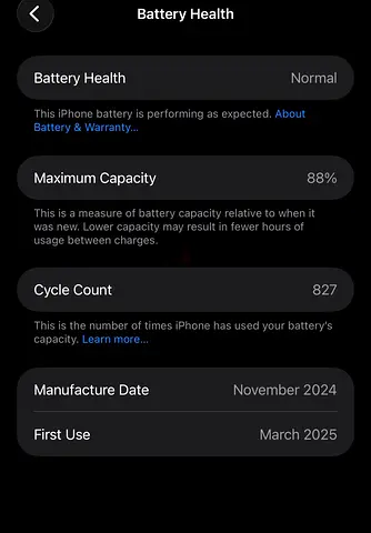 iPhone 16 PRO MAX 512GB with 88% Battery Health (Cycle Count 827) - Good Working Condition