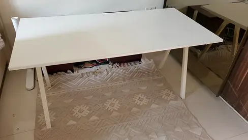 IKEA White rectangular study / office table - good condition