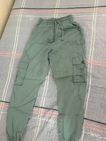 sage green cargo jogger pants