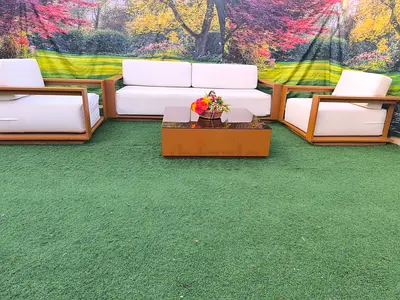 Modern Luxury Wooden Outdoor Garden Sofa Set