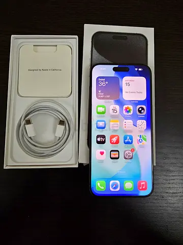 Iphone 15 pro max with box Dual Esim Battery health 84% Batery cycle 593 waterpack 100%