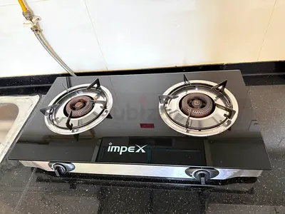 Impex 2-Burner Glass Top Gas Stove - Good Working Condition