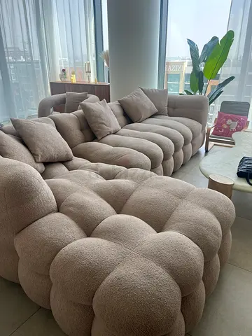 Luxury Boucle Modular L shape Sofa Set + Accent Chair – Excellent Condition
