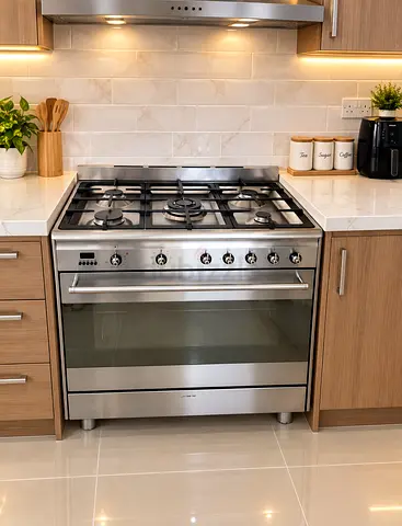 Smeg 5 Burners Top Gas Oven Electric Digital Cooking Range Latest Version 90cm