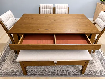 Homebox Dining Table Set with Chairs & Storage – Excellent Condition