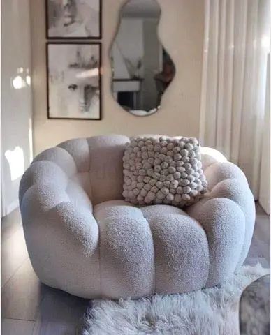 Modern Boucle Bubble Armchair