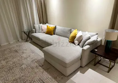 Lshape Crate&barrel lounge deep sectional sofa