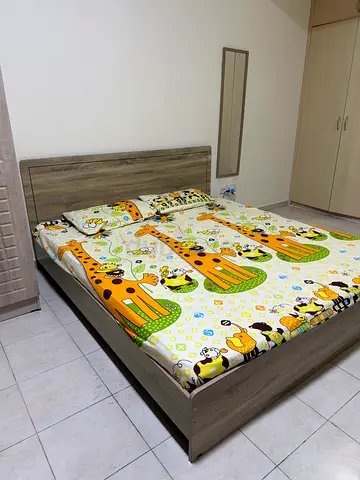 Wooden Double King Size mattress with Bed Frame - Very Good Condition