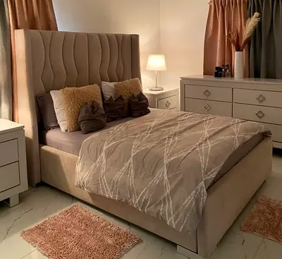 Cozy comfortable 180*200 king size beige colour Bed