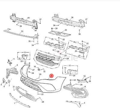 Brand New Front Bumper Cover for MG 5 (Empty Shell / Replacement)