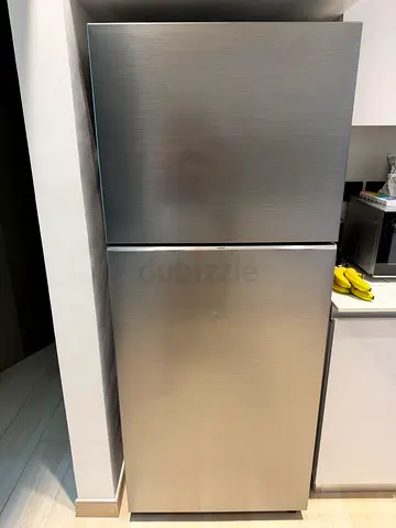 Compact stainless steel refrigerator - good condition