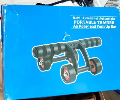 Portable Ab Roller & Push-Up Bar Set — Lightweight Core Trainer