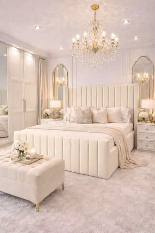 Brand New 200*200 super king size begei color royal bed