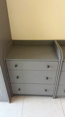 IKEA HAUGA Grey 3-Drawer Chest / Dresser - 70 x 46 x 84 cm