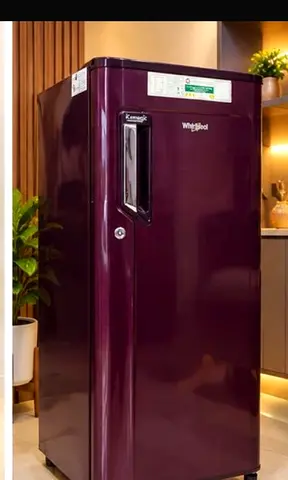 Whirlpool Single-Door Refrigerator – Deep Burgundy, Compact