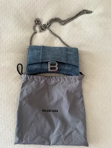 Balenciaga wallet on chain denim
