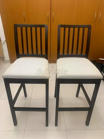 Ekedalen set Dining Bar Table and 2 high chairs