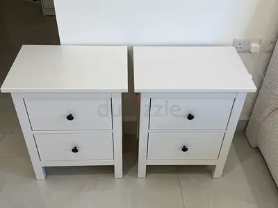 IKEA HEMNES 2-Drawer Bedside Tables – White