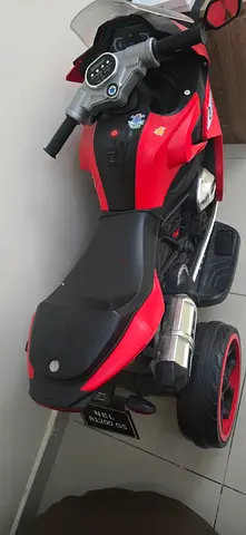 Red Electric Ride-On Motorcycle for Kids — Good Working Condition