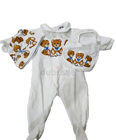 moschino baby grow set