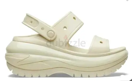 Crocs Platform chunky sandals - beige/cream, size M7 W9