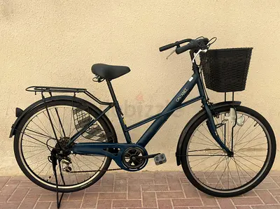 Thick tyres High quality Japanese imported Cruiser Bike 6 speed Shimano Dynamo operated light Size26