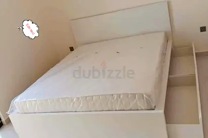 IKEA Malam queen size bed 160/200cm bed with 2 storage drawers underneath  and Ikea mattress