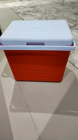 Portable insulated water cooler / ice chest (orange) - light use