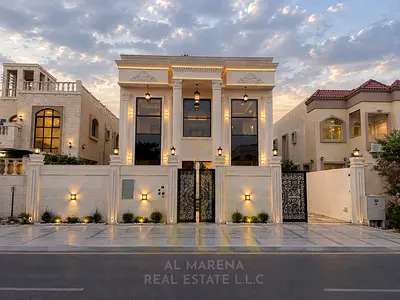 Luxury Villa for Sale in Al Mowaihat 1 – Ajman | Behind Nesto | 5 Master Bedrooms | Private Pool | Double-Height Ceiling