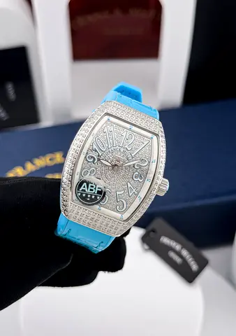 Franck Muller Vanguard 32mm Turquoise Blue Super Clone for women