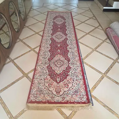 Red Persian-style Runner Rug - 2.5m x 0.7m, good used condition