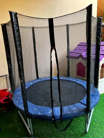 Kids Trampoline with Safety Net - 6ft, Good Condition
