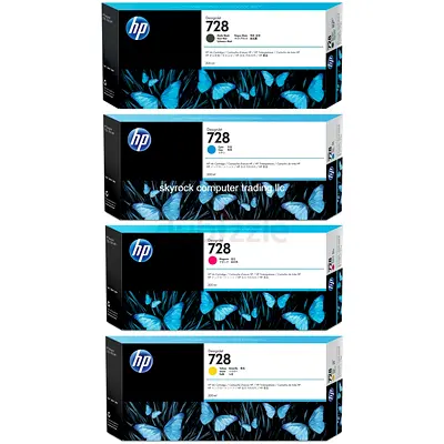 HP 728 130ml 4-Color Set Plotter Ink Cartridge for HP DesignJet T730 & T830 MFP