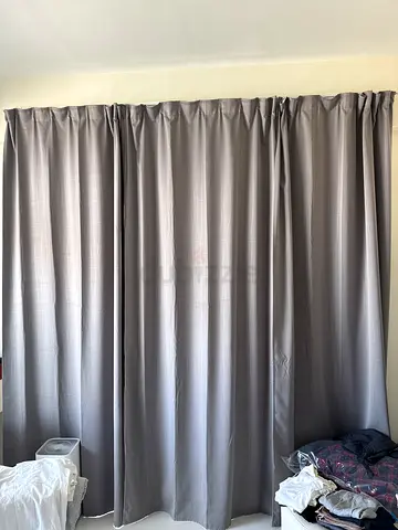 290 Grey blackout curtains - set, excellent condition