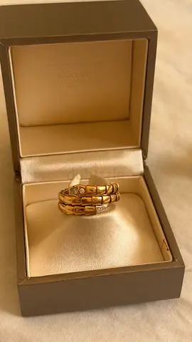 Bvlgari Serpenti Viper 18k Rose Gold Coiled Ring (Size approx 2xl)