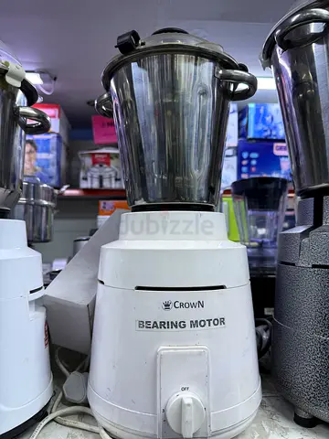 Crown 1400W Mixer Grinder – 2.5L + 1L Jars, Copper Motor