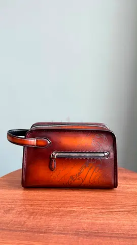 *BERLUTI* Morning Scritto leather Pouch VIP QUALITY
