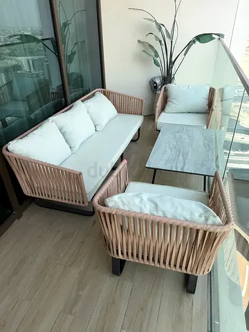 Modern Balcony Furniture Table Bench Full Set