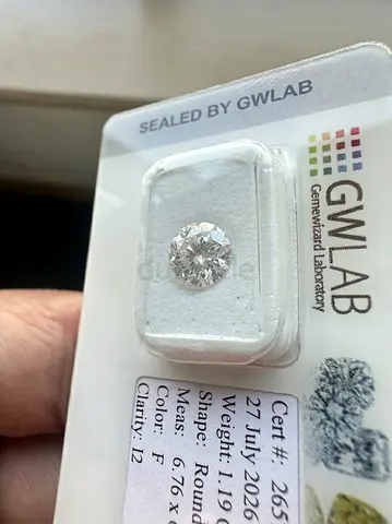1.19 Carat Round Brilliant Natural Diamond sealed solitaire with GWLAB Certificate